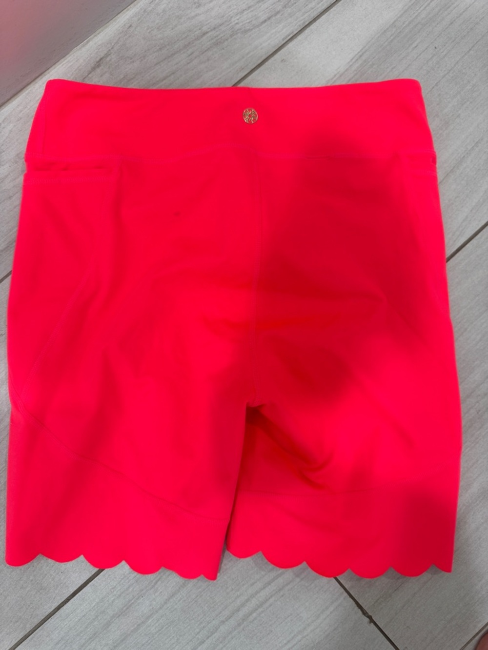 Lilly Pulitzer Scallop-Hem Bike Shorts in Bright Pink - Picture 3 of 3